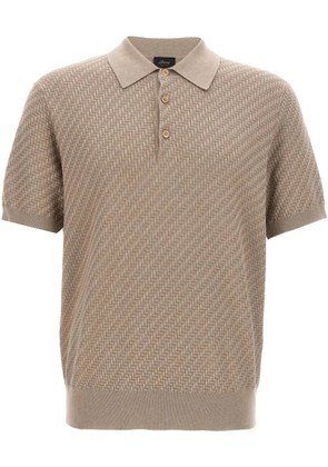 Brioni knitted polo shirt - Neutrals