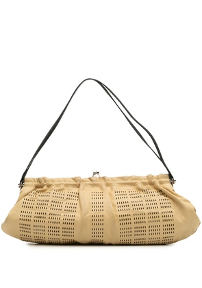 Miu Miu Pre-Owned 2000-2025 Leather Kiss Lock shoulder bag - Brown