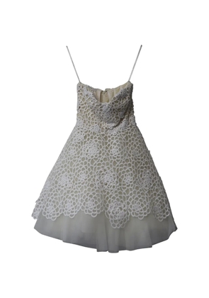 Oscar de la Renta Pre-Owned lace-detail balloon bridal dress - White