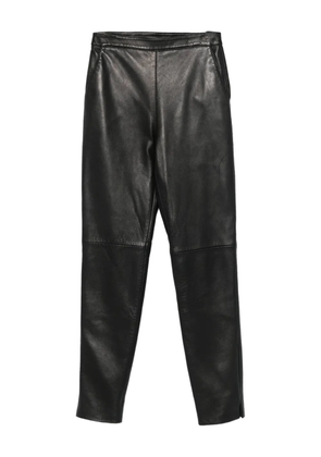 Romeo Gigli Pre-Owned 1990s leather trousers - Black