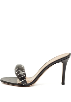 Gianvito Rossi Bijoux crystal-embellished leather sandals - Black