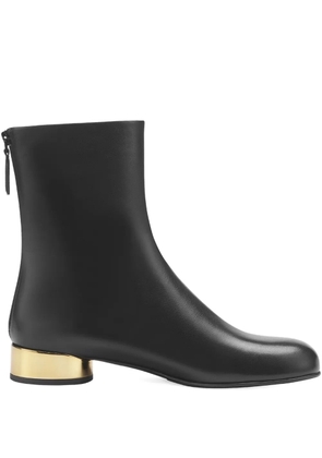 POTAMY leather ankle boots - Black