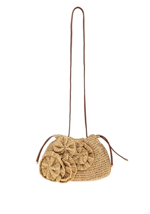 Ulla Johnson flower-embellished cross body bag - Neutrals