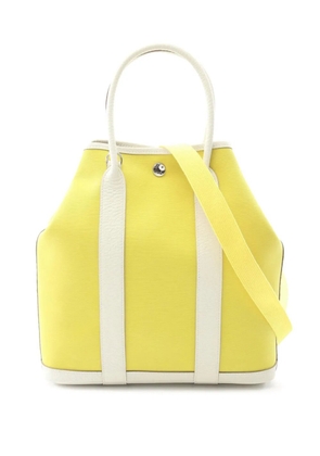 Hermès Pre-Owned 2020 Toile and Negonda Garden File 28 tote bag - Yellow