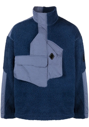 A-COLD-WALL* Bonded Axis panelled fleece jacket - Blue