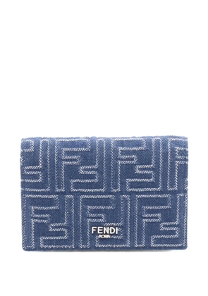 Fendi Pre-Owned 2020s denim leather wallet - Blue