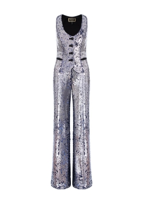 MITILIANE COUTURE button-sequin trousers - Silver