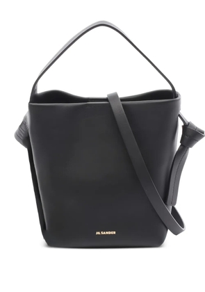 Jil Sander Pre-Owned 2020s mini knotted-handle leather tote bag - Black