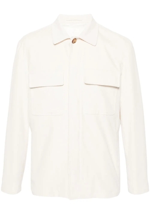 Lardini corduroy shirt jacket - White