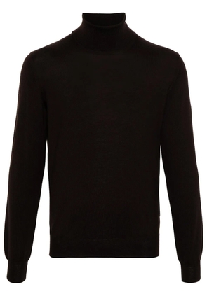 Fileria roll-neck virgin wool jumper - Brown