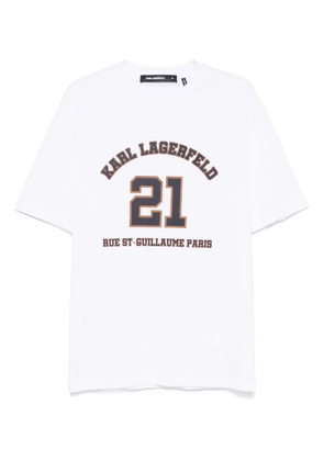 Karl Lagerfeld logo-print T-shirt - White