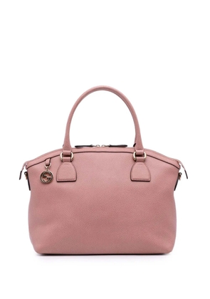 Gucci Pre-Owned 2016-2025 Medium Leather GG Charm Dome satchel - Pink