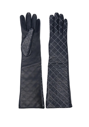 Manokhi leather gloves - Blue