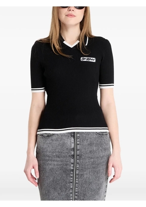 Off-White ribbed-knit T-shirt - Black