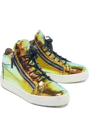 Giuseppe Zanotti Vintage Kriss leather zip-detail sneakers - Gold