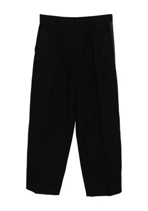 CROQUIS brocade stripe tailored trousers - Black