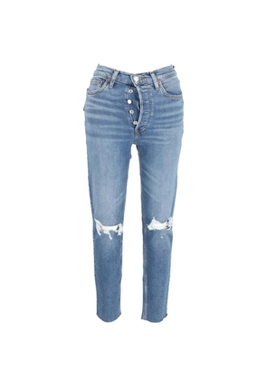 RE/DONE distressed-effect slim-cut jeans - Blue