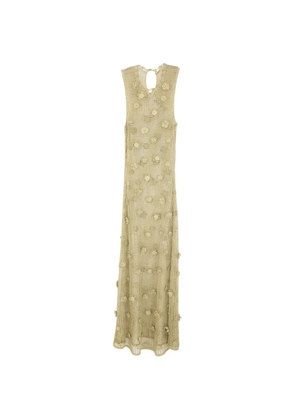 Cult Gaia Vermeer floral-appliqué maxi dress - Neutrals