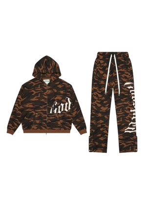 GODSPEED OG logo camo sweatsuit - Brown