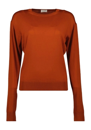 Saint Laurent round-neck ribbed sweater - Red