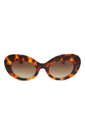 Rodebjer Sylvia oval-frame tortoiseshell sunglasses - Brown