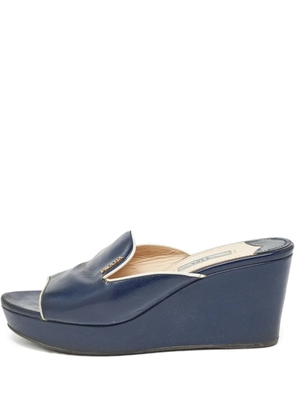 Prada Pre-Owned 85mm leather sandals - Blue