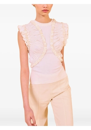 Ulla Johnson Val sleeveless ruffled top - White