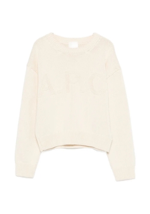A.P.C. logo sweater - Neutrals