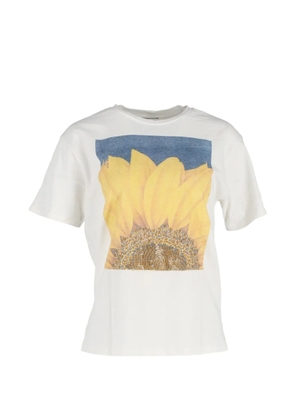 SANDRO sunflower-graphic T-shirt - White