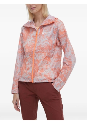 JACK WOLFSKIN Prelight hooded printed jacket - Orange