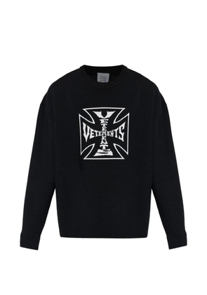 VETEMENTS graphic wool sweater - Black