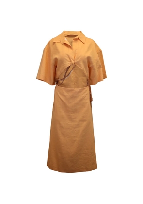 Christopher Esber short-sleeve midi shirt dress - Orange