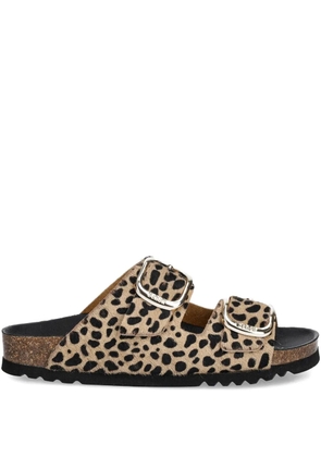 Scholl NOELLE leopard-print slides - Neutrals