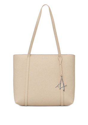 Armani Exchange logo-charm tote bag - Neutrals