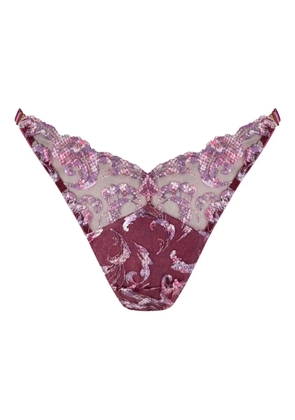 Bordelle Siren floral thong - Pink