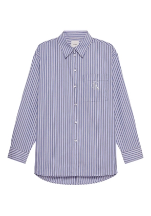 Calvin Klein Jeans cotton poplin striped shirt - Blue
