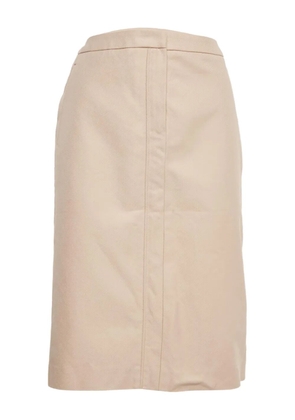 Saint Laurent Pre-Owned cotton knee-length skirt - Neutrals