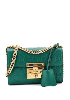 Gucci Pre-Owned Padlock Shoulder Bag Guccissima Leather Small crossbody bag - Green