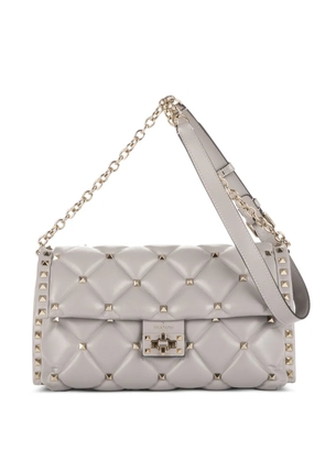 Valentino Garavani Pre-Owned quilted studded shoulder bag - Neutrals
