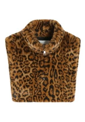 Apparis Jamie Dickey leopard-print shawl - Brown