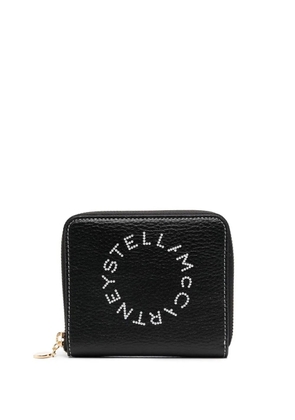 Stella McCartney logo-print detail zipped wallet - Black