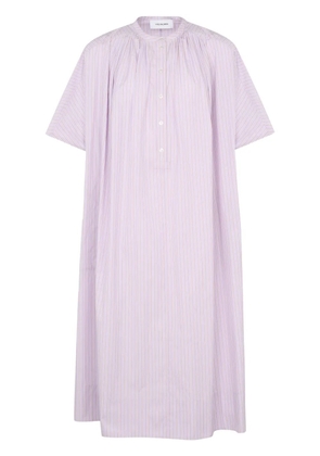 Yves Salomon striped midi dress - Purple