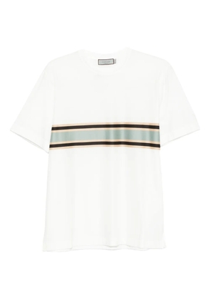 Canali stripe-detail T-shirt - White