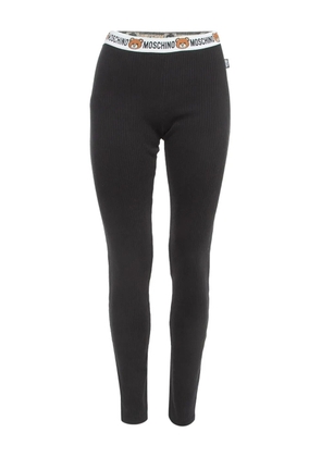 Moschino Pre-Owned logo-waistband leggings - Black