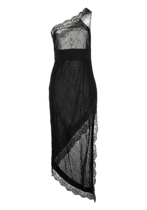 TOM FORD lace-detail one-shoulder dress - Black