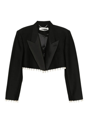 Kimhekim pearl-embellished cropped jacket - Black