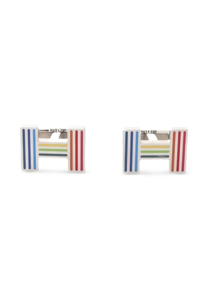 Hermès Pre-Owned 10s quiz rainbow cufflink - Silver
