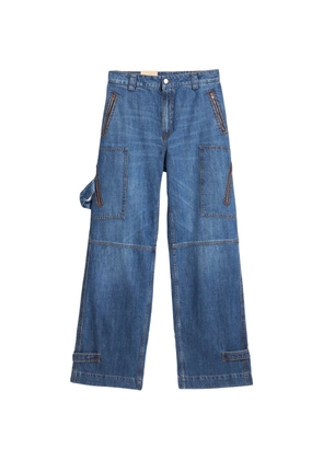 Fortela wide-leg cargo pants - Blue