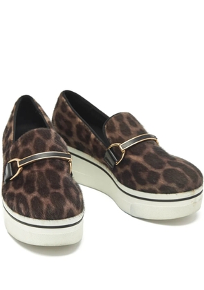 Stella McCartney Pre-Owned Binx leopard-print sneakers - Brown