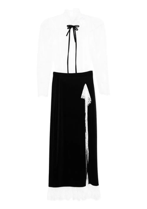 Ana Radu velvet maxi skirt and body set - Black